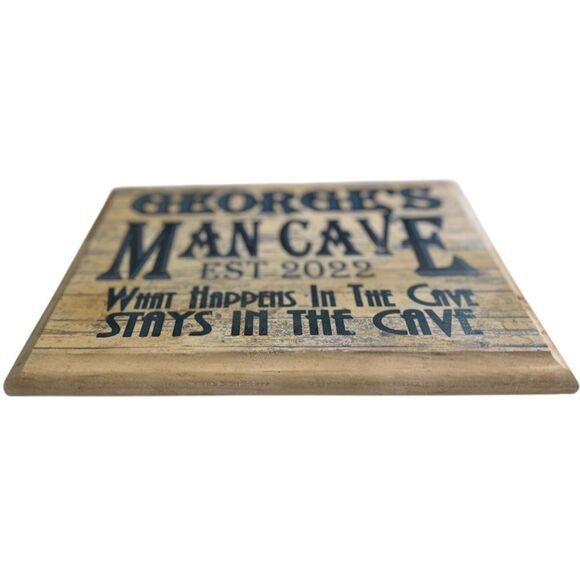 2 8x10 George's Man Cave Signs NEW - Picture 4 of 11
